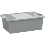 KIS Aufbewahrungsbox Bi-Box (L x B x H: 55 x 35 x 19 cm, Grau, Mit Deckel)