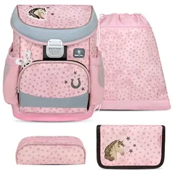 Belmil Mini-Fit Schulranzen-Set 4-teilig Star Horses mit Brustgurt Star Horses Schulranzen Set