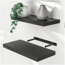 CASARIA Wandregal 50 x 3,8 x 15 cm Schwarz