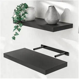 CASARIA Wandregal 50 x 3,8 x 15 cm Schwarz