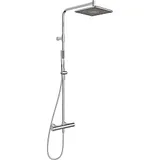 Hansa Regenbrause-Thermostat HANSAAURELIA Wandmontage, 1-strahlig, eckig, chrom