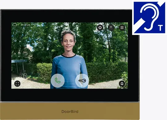 DoorBird IP Video Innenstation A1104T Messing-Optik als PVD Beschichtung, Edelstahl V4A, hochglanzpoliert