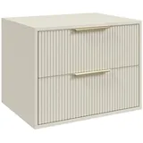 Badplaats Waschbeckenunterschrank Rimini 2 Schubladen 60 x 46 x 46 cm Beige