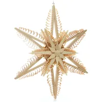 Rudolphs Schatzkiste Fensterschmuck Spanstern Mitte 1 gestochener – und EIN Kieferstern(Beidseitig) BxHxT=32x32x4cm NEU Fensterbild Spanbaum Adventsstern Holz Seiffen Erzgebirge Stern Linde