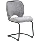Schwingstuhl Maja grau Microfaser B/H/T: ca. 63x88x52,5 cm - Grau