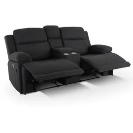 RABURG Kinosessel, 2er-Fernsehsessel, mit mechanischer Relaxfunktion, Webstoff, in Anthrazit, Raburg Snax,