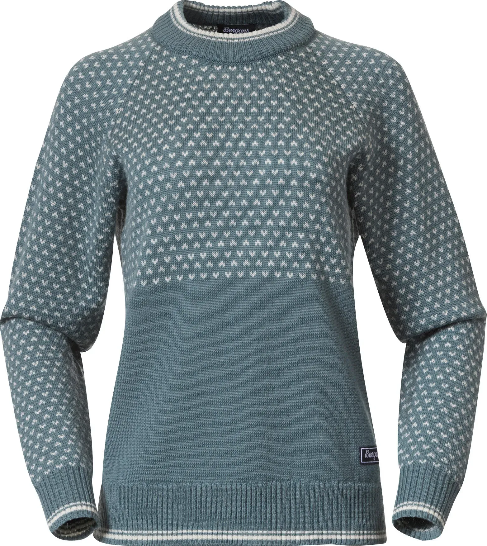 Bergans Alvdal Wool Jumper Women grey sage/vanilla white (25625) M