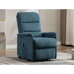 Relaxsessel Fernsehsessel elektrisch - Stoff - Blau - CAPUCINE