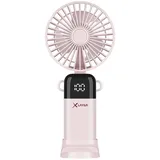 XLayer Handventlilator mit Smartphonehalterung Rosa