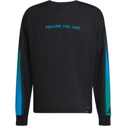 adidas Follow the Line Graphic Unitefit Langarmshirt Herren JX3178 - black XS