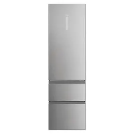 Haier HTW7620ANMG 3D 60 Series 7 Kühl-Gefrierkombination (414 l, 2050 mm hoch, Silber)