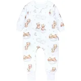 TupTam Schlafsack mit Beinen und Ärmeln 2.5 TOG, OEKO-TEX zertifiziert, Farbe: Bären auf Wolken/Weiß/Braun, Größe: 104-110 - 104-110