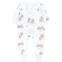 TupTam Schlafsack mit Beinen und Ärmeln 2.5 TOG, OEKO-TEX zertifiziert, Farbe: Bären auf Wolken/Weiß/Braun, Größe: 104-110 - 104-110