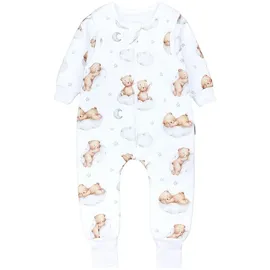 TupTam Schlafsack mit Beinen und Ärmeln 2.5 TOG, OEKO-TEX zertifiziert, Farbe: Bären auf Wolken/Weiß/Braun, Größe: 104-110 - 104-110