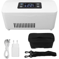 Zerodis Insulin-Kühlbox, Mini-Kühlschrank mit Konstanter Temperatur, USB-Ladeanschluss, Versiegelt, Tragbare Insulin-Kühlbox, Kleiner Auto-Kühlschrank (Weiß EU-Stecker)