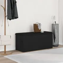 vidaXL Truhenbank Schwarz Eiche 100 x 40 x 45 cm