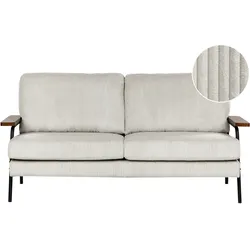 3-Sitzer Sofa Cord hellgrau AKRANES