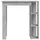 vidaXL Bartisch mit Regal 102 x 50 x 103,5 cm Grau