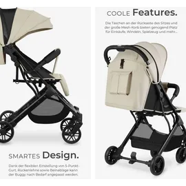 Tectake Buggy-Kinderwagen Grau/Beige