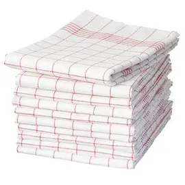 Dyckhoff Geschirrtücher Karo rot 50,0 x 70,0 cm, 10 St.