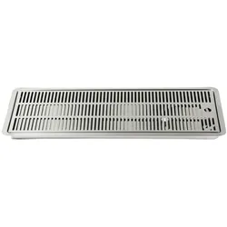 BieTal® Tropfschale Tropfkasten Edelstahl 15x22cm Einlassen Einbau Ablauf mittig