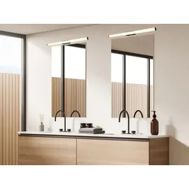 Trio LED Badlampe Set mit Schalter Schwarz 80cm Gäste WC Spiegelleuchte seitlich