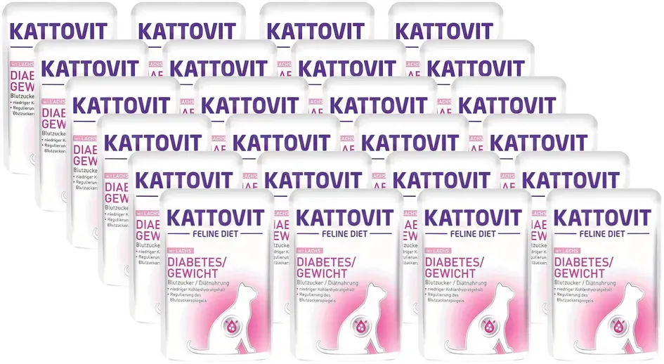 Kattovit Diabetes/Fettlachs 24x85g Beutel (Rabatt für Stammkunden 3%)