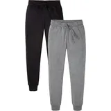 bonprix Jogginghose Regular Fit Grau/Schwarz 44/46