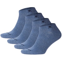 Burlington Herren Sneaker Socken 4er Pack, Everyday - Baumwolle, Onesize, 40-46 Blau