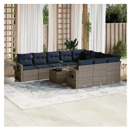 vidaXL Gartensofa-Set 11-tlg. grau