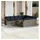 vidaXL Gartensofa-Set 11-tlg. grau