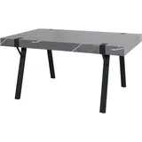 Esstisch HHG 741, Tisch Küchentisch Esszimmertisch, Industrial Metall 150x90cm Marmor-Optik grau