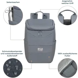 RESTO Kitchenware Kühltasche RESTO KITCHENWARE "Felis Kühlrucksack isoliert, Picknicktasche Lunchtasche Thermorucksack", grau, B:22cm H:41cm T:29cm, Kühlboxen, Hellgrau, leicht und wasserdicht