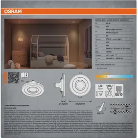 Osram Wood Spot 3er Set GU10 Satin-Nickel Holz-Optik Aluminium
