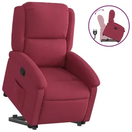 vidaXL Relaxsessel mit Aufstehhilfe Samt 144,5 x 82 x 0 cm Weinrot