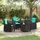 vidaXL Garten Essgruppe 5 pcs Schwarz Poly Rattan - Schwarz