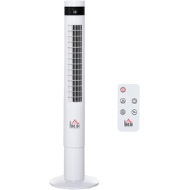 Homcom Turmventilator mit Fernsteuerung weiß 30 x 110 cm (ØxH)
