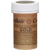 sugarflair colours Sugarflair Lebensmittelfarbe Pasta Satin Gold, Pasta Lebensmittel Farbe Hoch Konzentriert für Fondant, Marzipan, Zuckerpasten, Buttercreme, Kuchenmischung - Paste Colour Satin - 25g