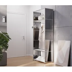 Tchibo - Garderobe Metall »Cn3« mit Kleiderstange - 77x40x194,5cm - chrom - Stahl / Stahl