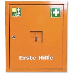 Verbandschrank Eurosafe aus Qualitäts-Feinblech, mit Füllung nach DIN 13169, 1-türig