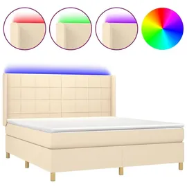 vidaXL Boxspringbett 180 x 200 cm Beige