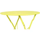 Garden Pleasure TIVIO Klapptisch Ø 60 cm Hellgrün/Beige/Gelb