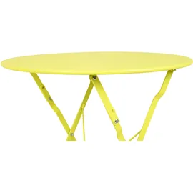 Garden Pleasure TIVIO Klapptisch Ø 60 cm Hellgrün/Beige/Gelb