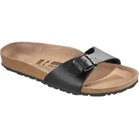 BIRKENSTOCK Unisex Madrid Birko-flor Pantoletten, Schwarz (SCHWARZ), 43 EU - 43 EU Schmal