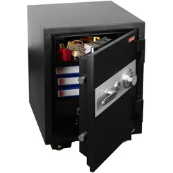 Tresor MCW-L48, feuerfest (60min) Safe Geldschrank Doppelbolzenverriegelung, 84kg Metall 68x48x47cm 48L ~ schwarz