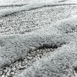 Ayyildiz Pisa 4706 Hochflorteppich Ø 80 cm Grau