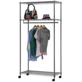 Sconto Rollgarderobe ¦ silber ¦ Metall ¦ Maße (cm): B: 91 H: 181 T: 45.0