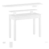 Erst-Holz Waschweißer Tisch mit Ablage, Schminktisch, 100x45 Kiefer massiv weiß 90.70-55AW-82-90-10