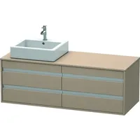 Duravit Ketho Waschtisch-Unterschrank KT6657L7575 140x55x49,6cm, für Aufsatzbecken, 4 Schubkästen,