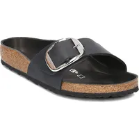 Birkenstock Madrid Big Buckle Oiled Natural Leather Sandalen - Black HEX in Schwarz